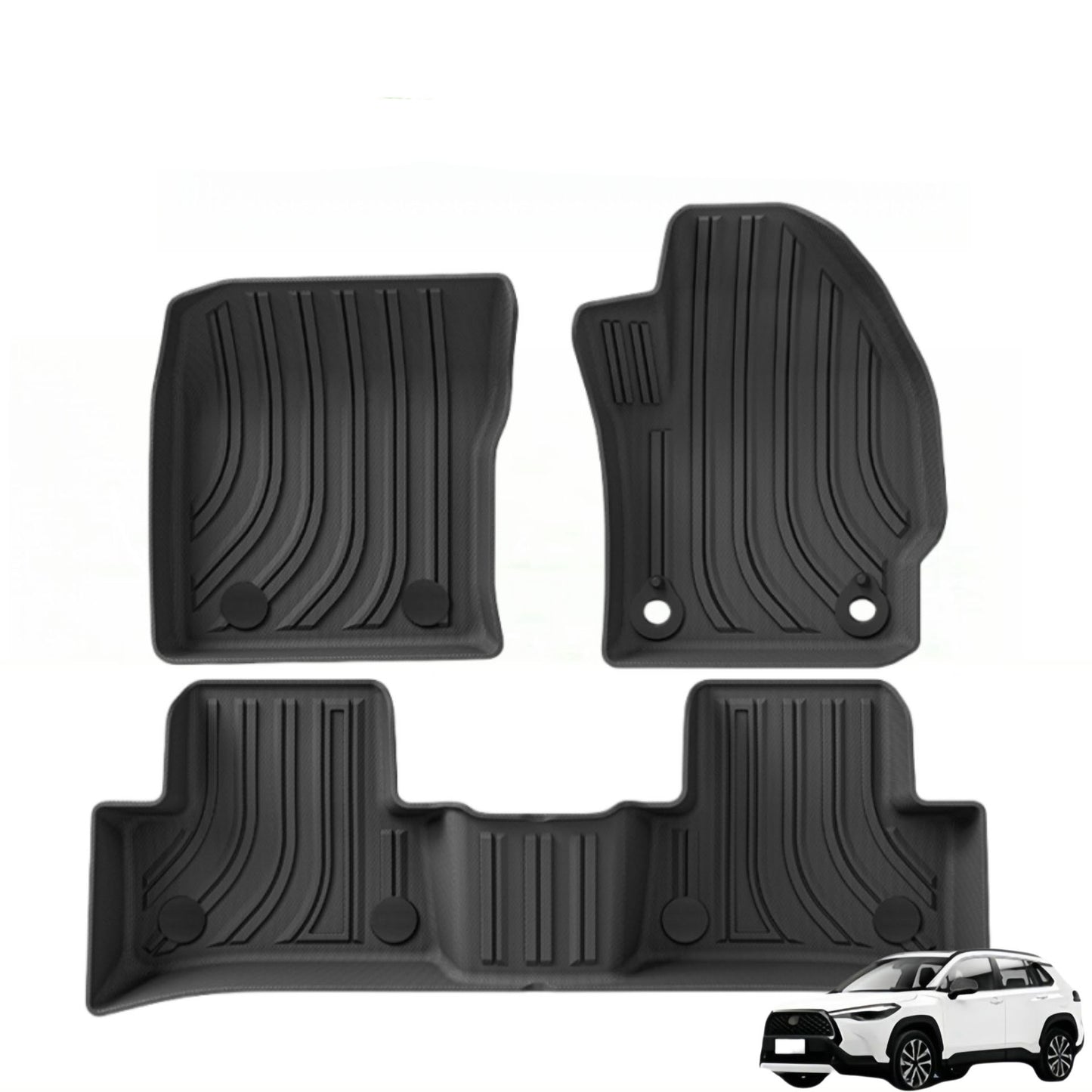 For 2019-2023 Toyota Corolla Cross Waterproof Custom TPE car floor mats