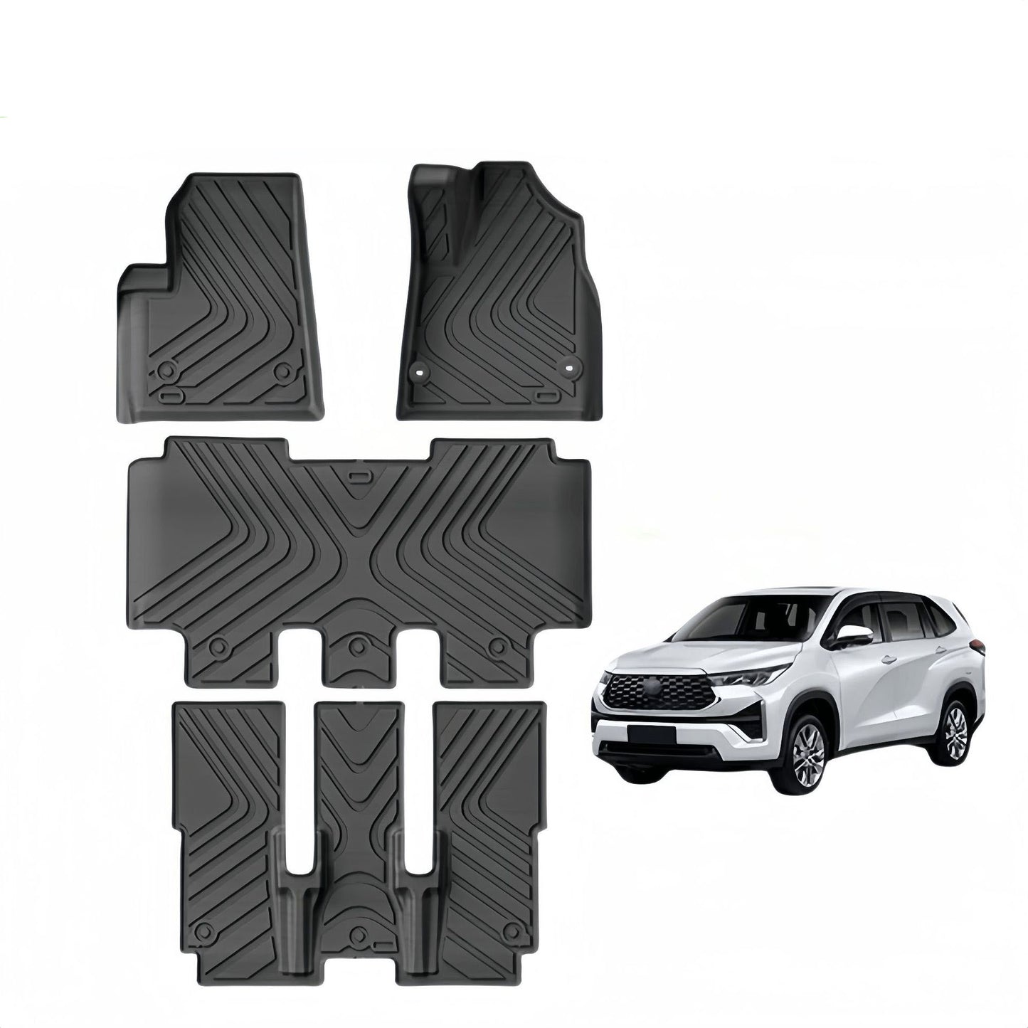 For Toyota INNOVA ZENIX RHD TPE car floor mats Waterproof Non-slip