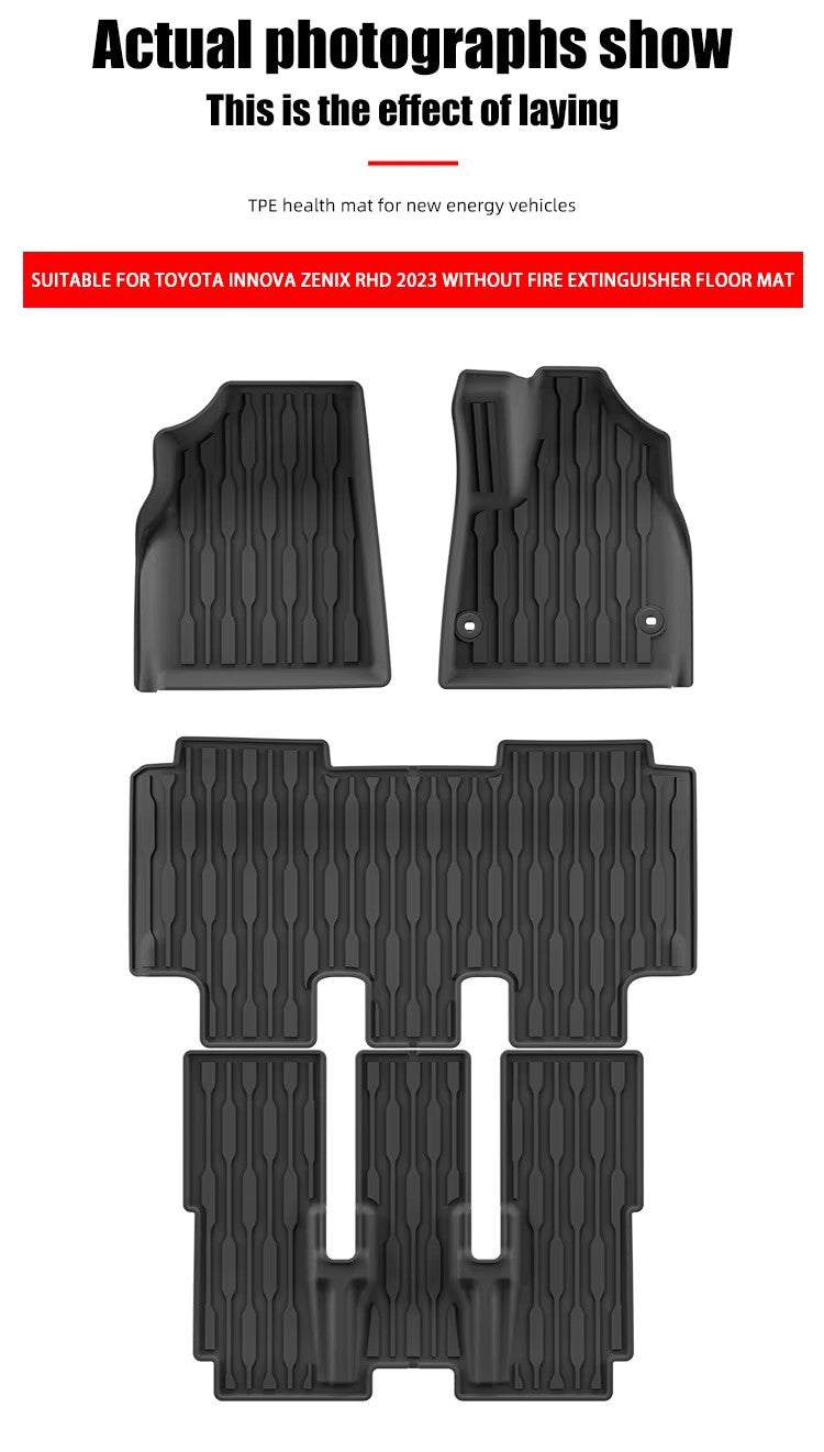 For 2023 Toyota Innova Zenix RHD Without Extinguisher TPE Car Floor Mat