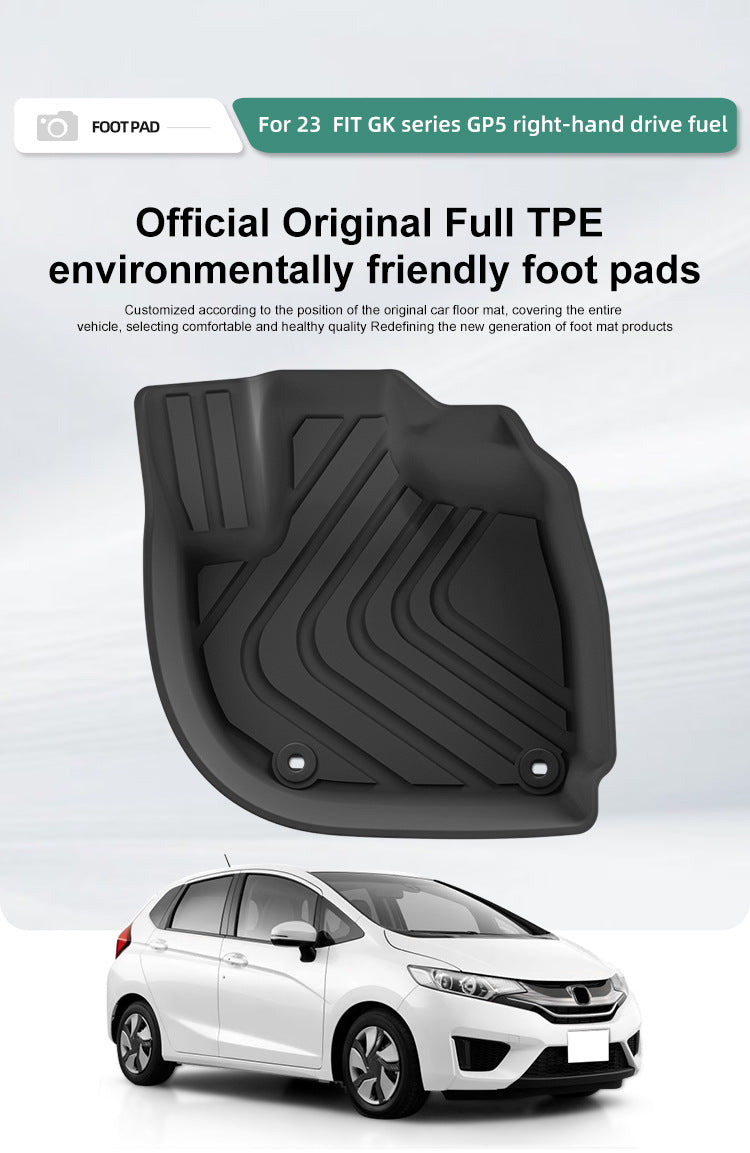For 2023 Honda FIT GK Series GP5 TPE Car Floor Mat/Rear Trunk Mat