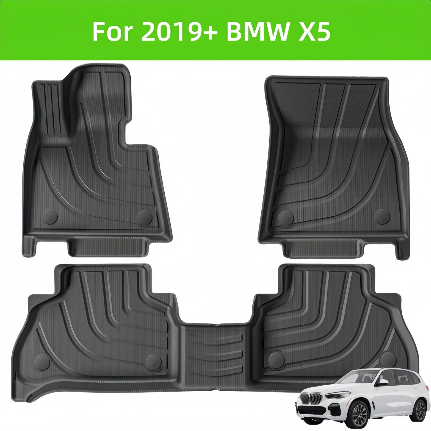 BMM X5 2019-2024 TPE Car Floor Mat/Rear Trunk Mat