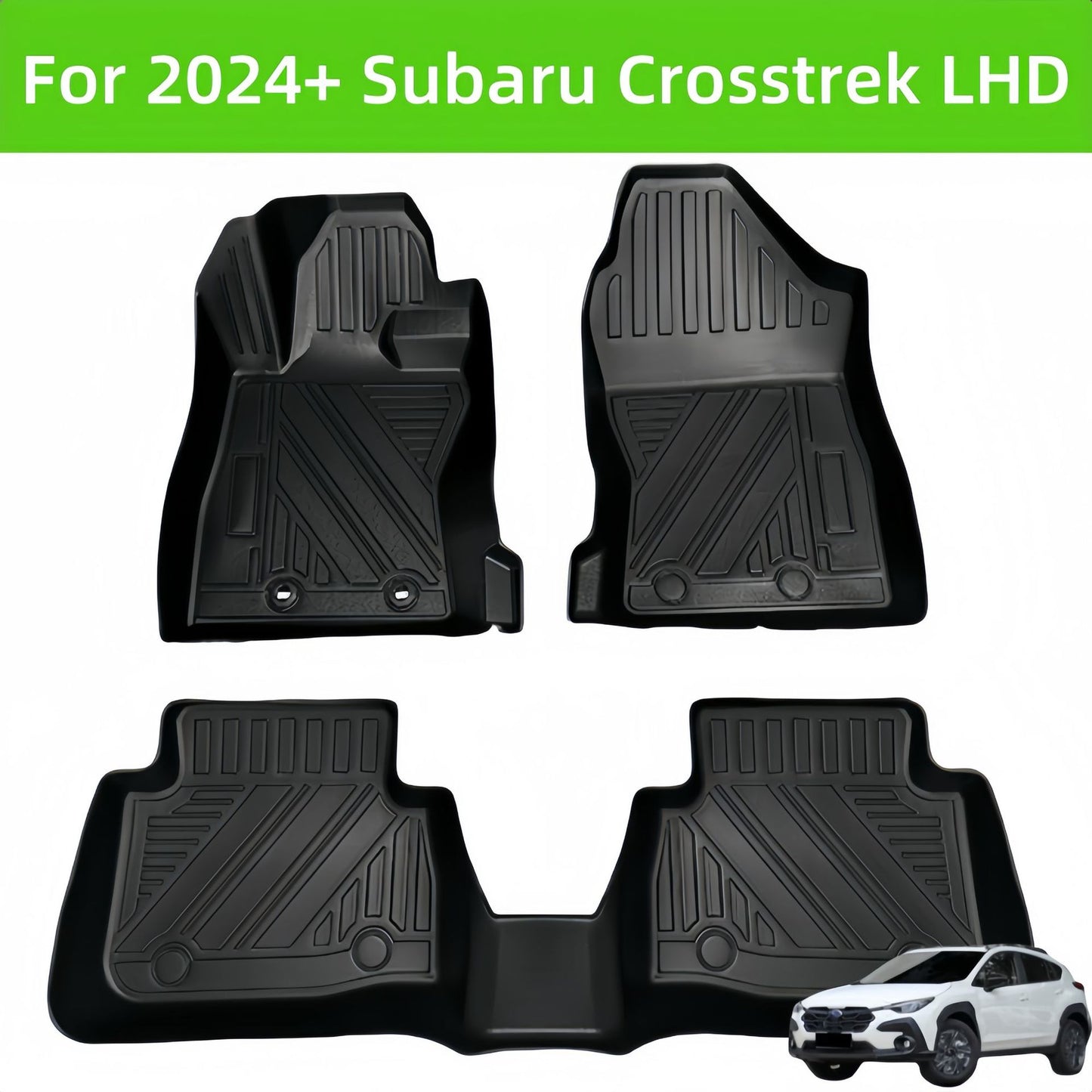 Subaru Crosstrek 2024 TPE Car Floor Mat/Rear Trunk Mat