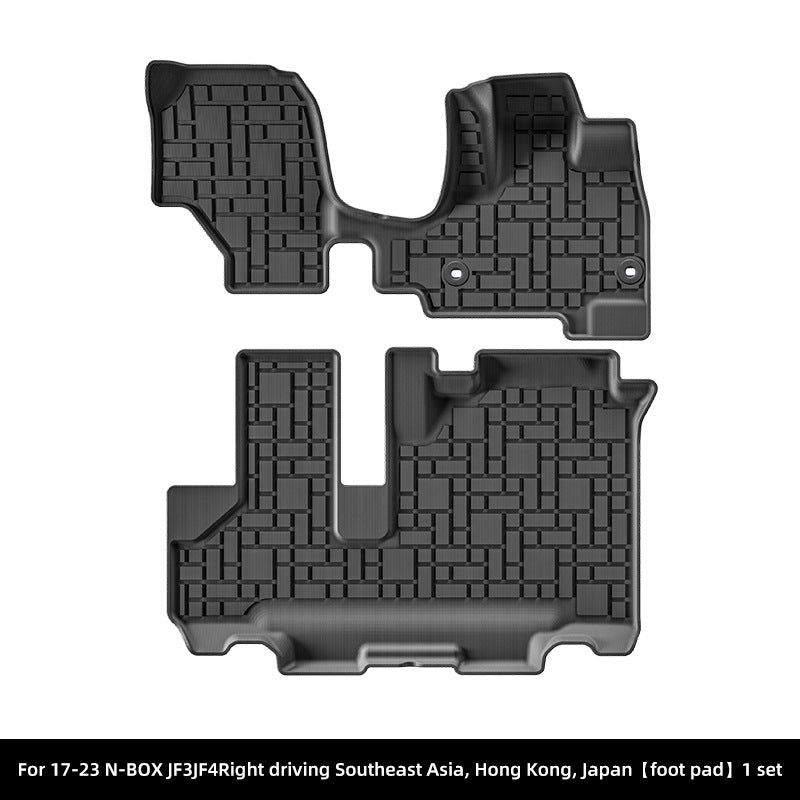 For 2017-2023 Honda N-BOX JF3/JF4 RHD TPE Car Floor Mat/Rear Trunk Mat