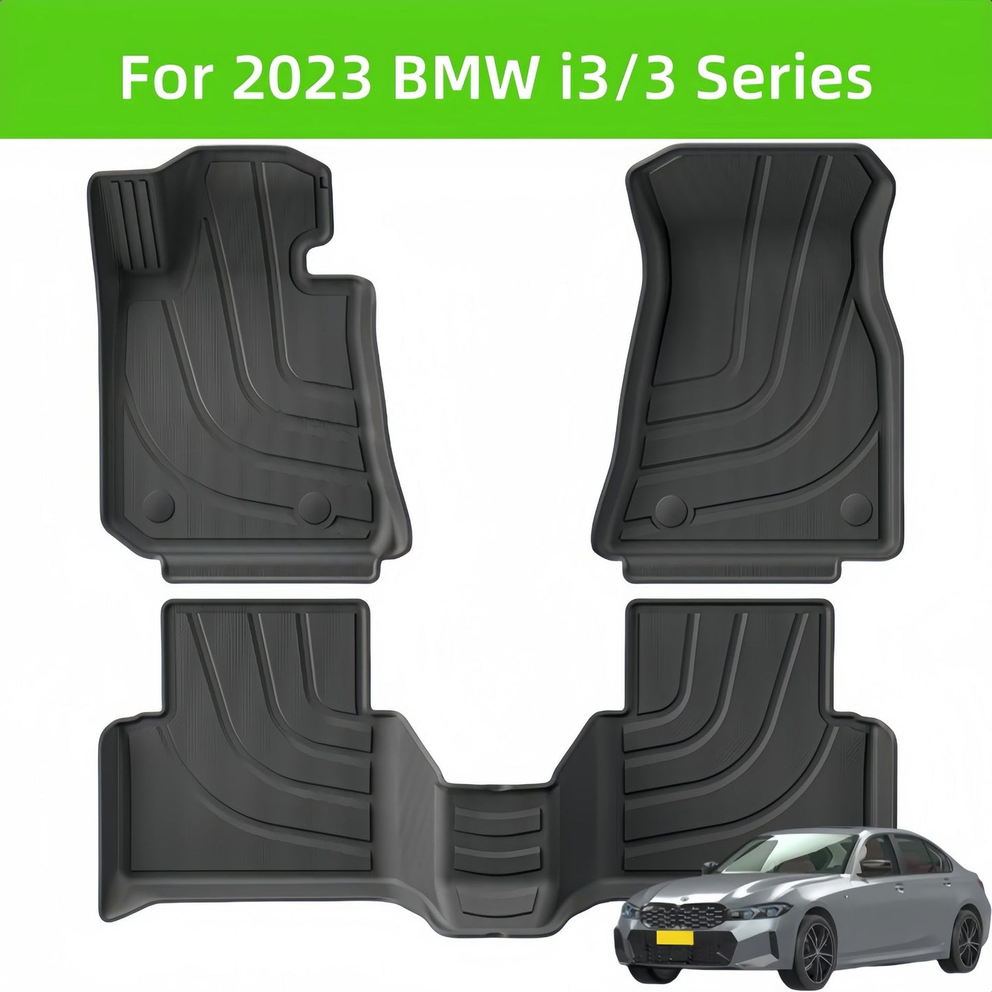 BMW i3/3 Series 2023 TPE Car Floor Mat/Rear Trunk Mat