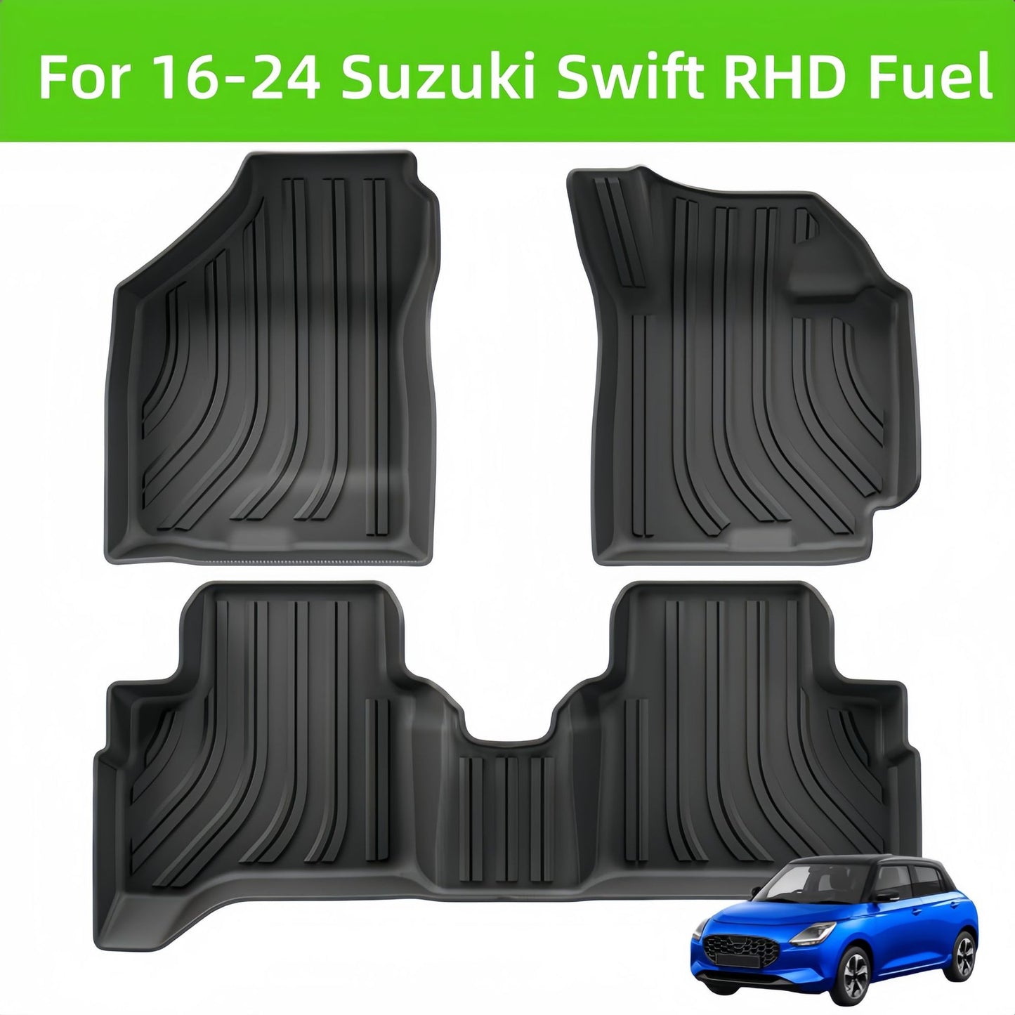 For 2016-2024 Suzuki Swift RHD Fuel TPE Car Floor Mat/Trunk Mat