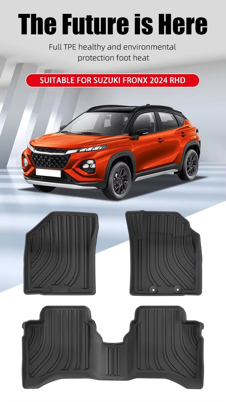 For 2024 Suzuki Fronx RHD TPE Car Floor Mat/Rear Trunk Mat