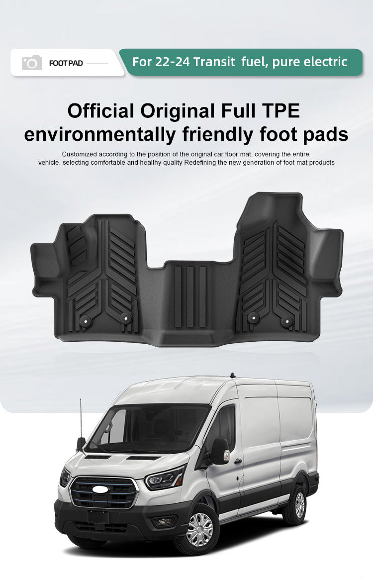 For 2022-2024 Ford Transit Fuel/pure electric TPE Car Floor Mat