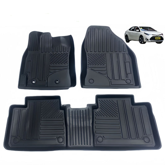 For 2014-2018 Toyota Corolla Fuel/HEV LHD 3D Carpet TPE Car Floor Mat