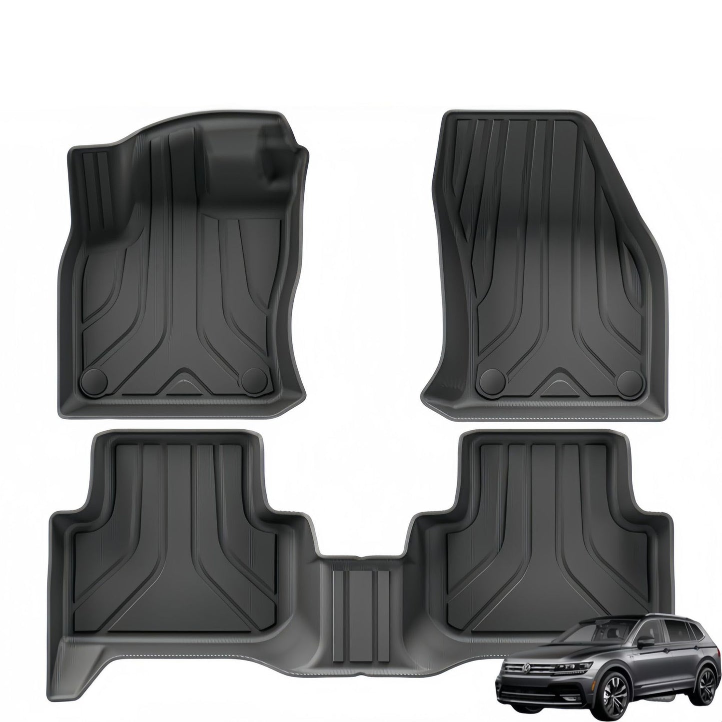 For 2021 Volkswage Tiguan Hybrid TPE Car Floor Mat/Trunk Mat