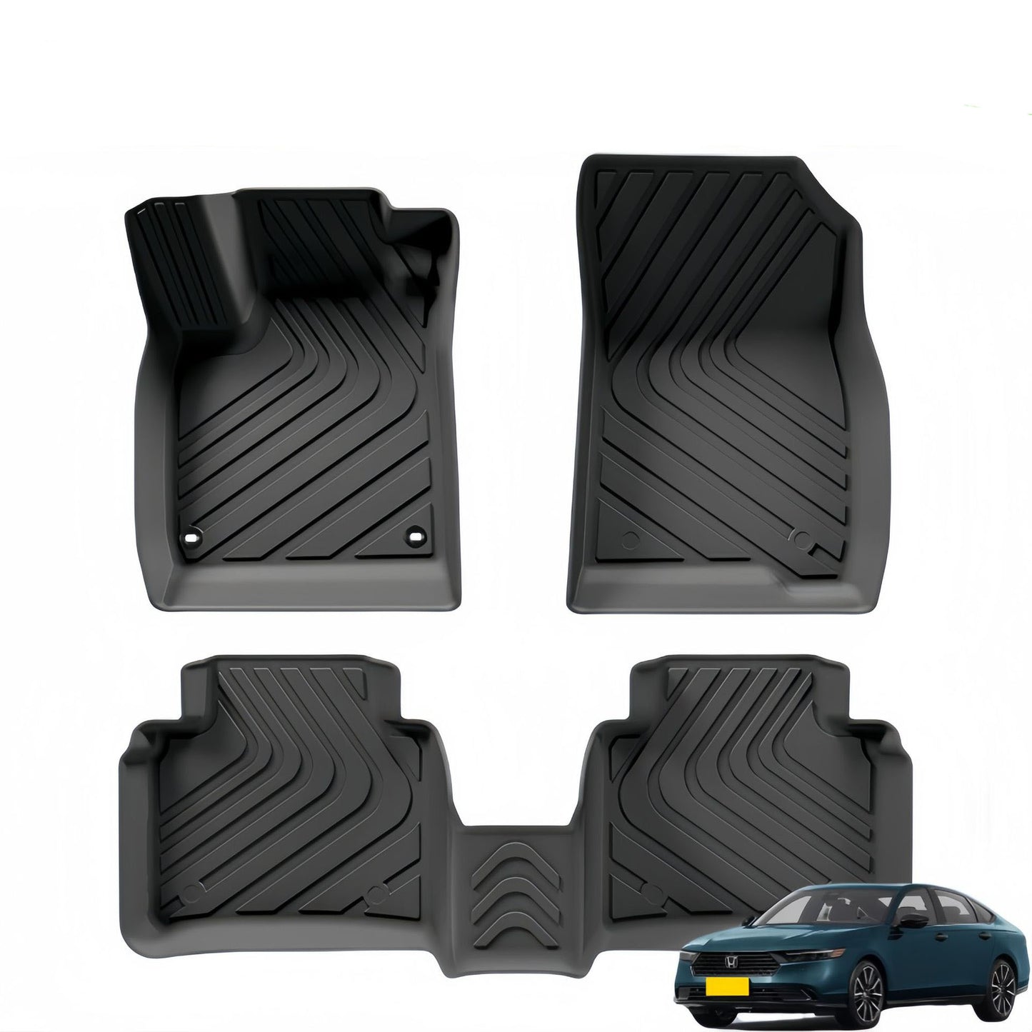 For 2023 Honda Accord 11th LHD 3D TPE Car Floor Mat/Rear Trunk Mat