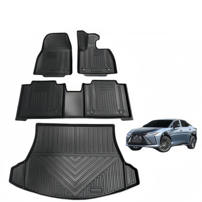 For 2023 Lexus RZ RHD 3D TPE Car Floor Mat/Rear Trunk Mat