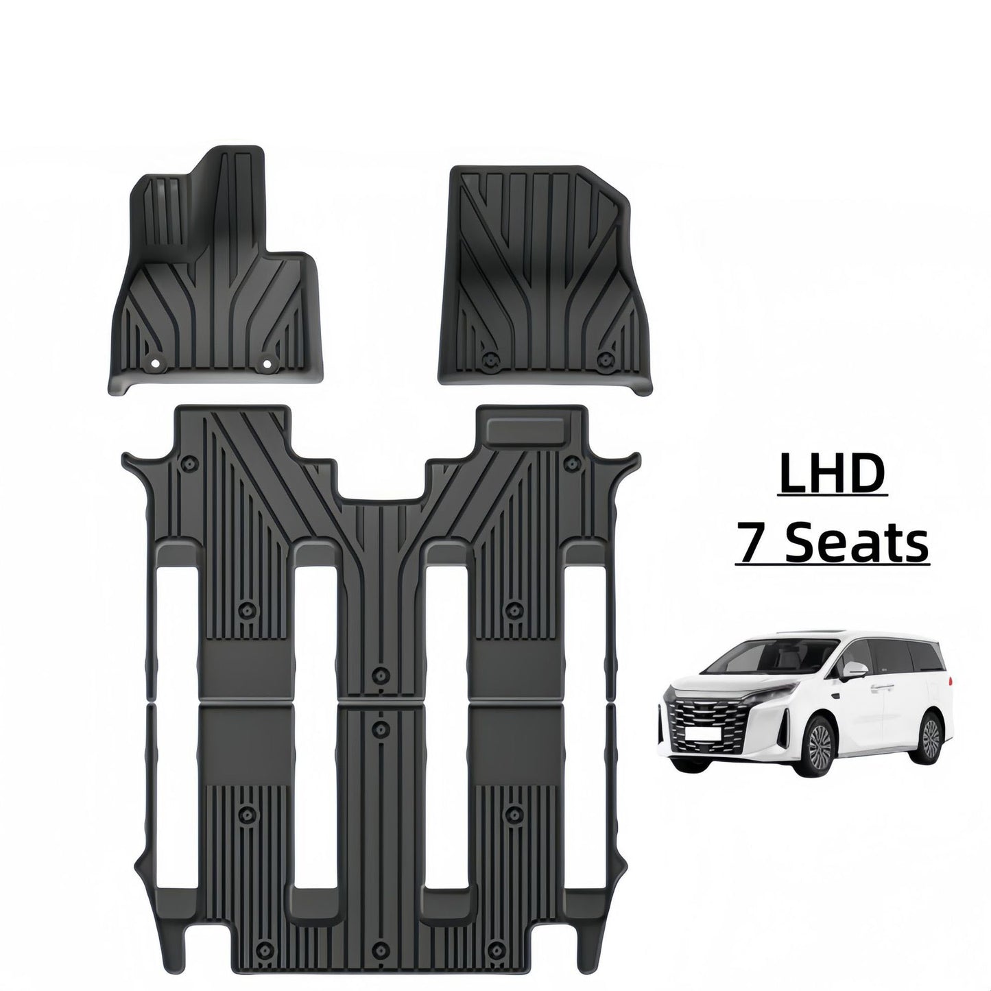 For 2025 BYD Xia/Summer LHD TPE Car Floor Mat/Rear Trunk Mat