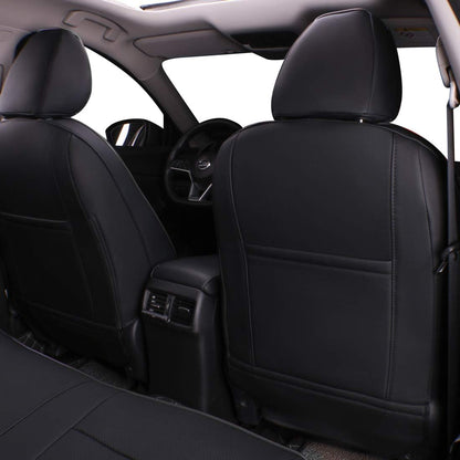 Custom Fit Altima Car Seat Covers for Select Nissan Altima SV,S,SR 2013-2018 SL (Rear Row with Non Removable Headrest) -Full Set, Leather (Black)