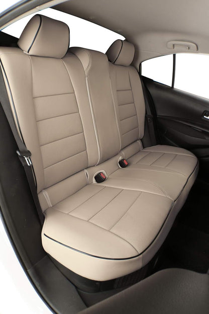 Custom Honda Fit Seat Covers for Select Honda Fit 2009-2014 - Leather (Beige)