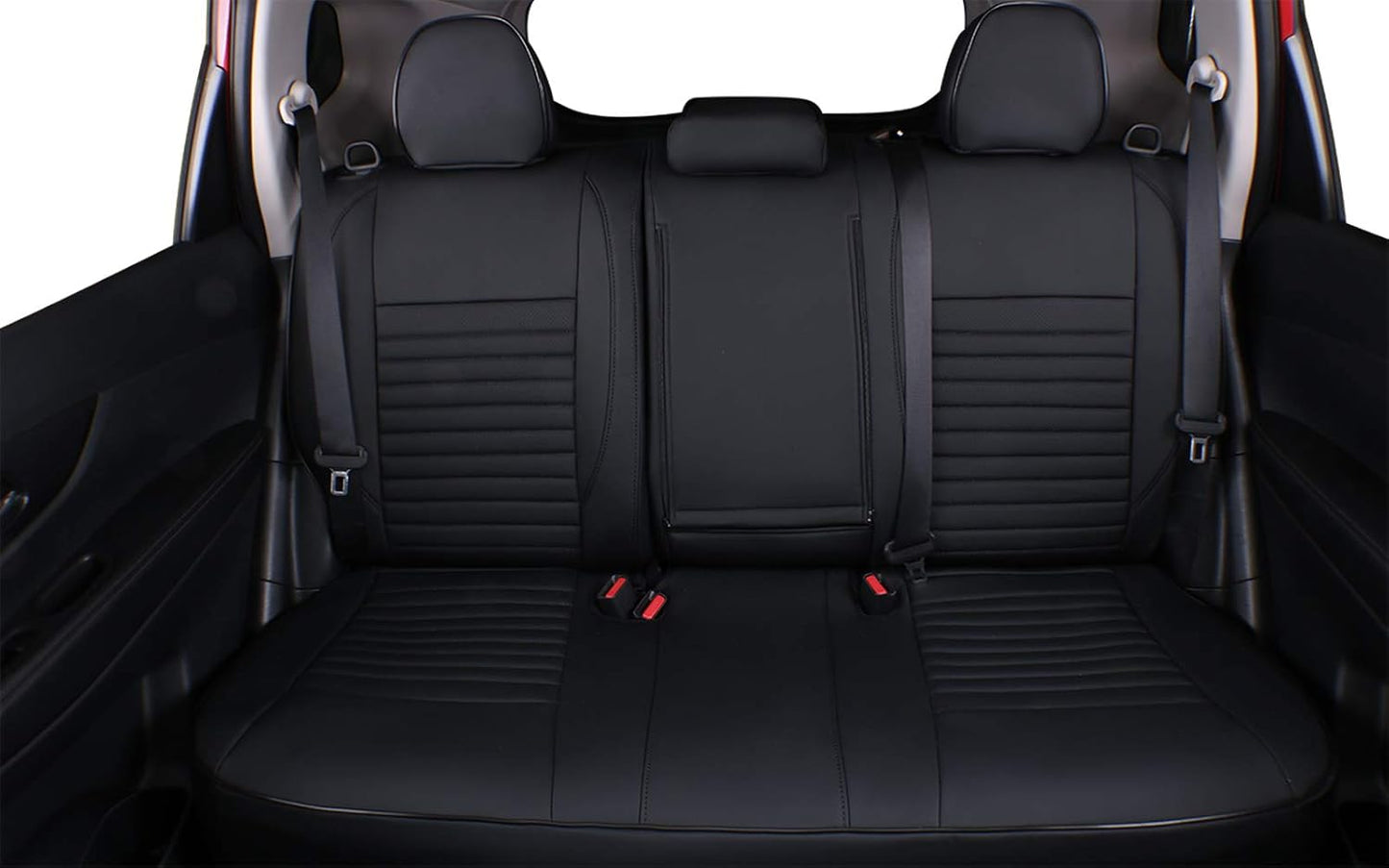 Custom Fit Rogue Car Seat Covers for Select Nissan Rogue Regular (Not for Sport) 2021 -2025- Leatherette (Black)
