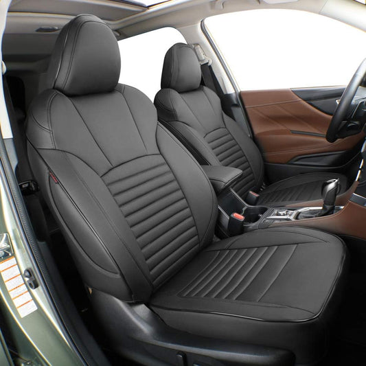 Custom Fit Tucson Car Seat Covers for Select Hyundai Tucson 2019- 2021 - Leatherette (Black)