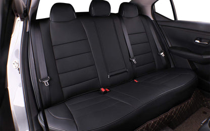 Custom Fit Altima Car Seat Covers for Select Nissan Altima SV,S,SR 2013-2018 SL (Rear Row with Non Removable Headrest) -Full Set, Leather (Black)