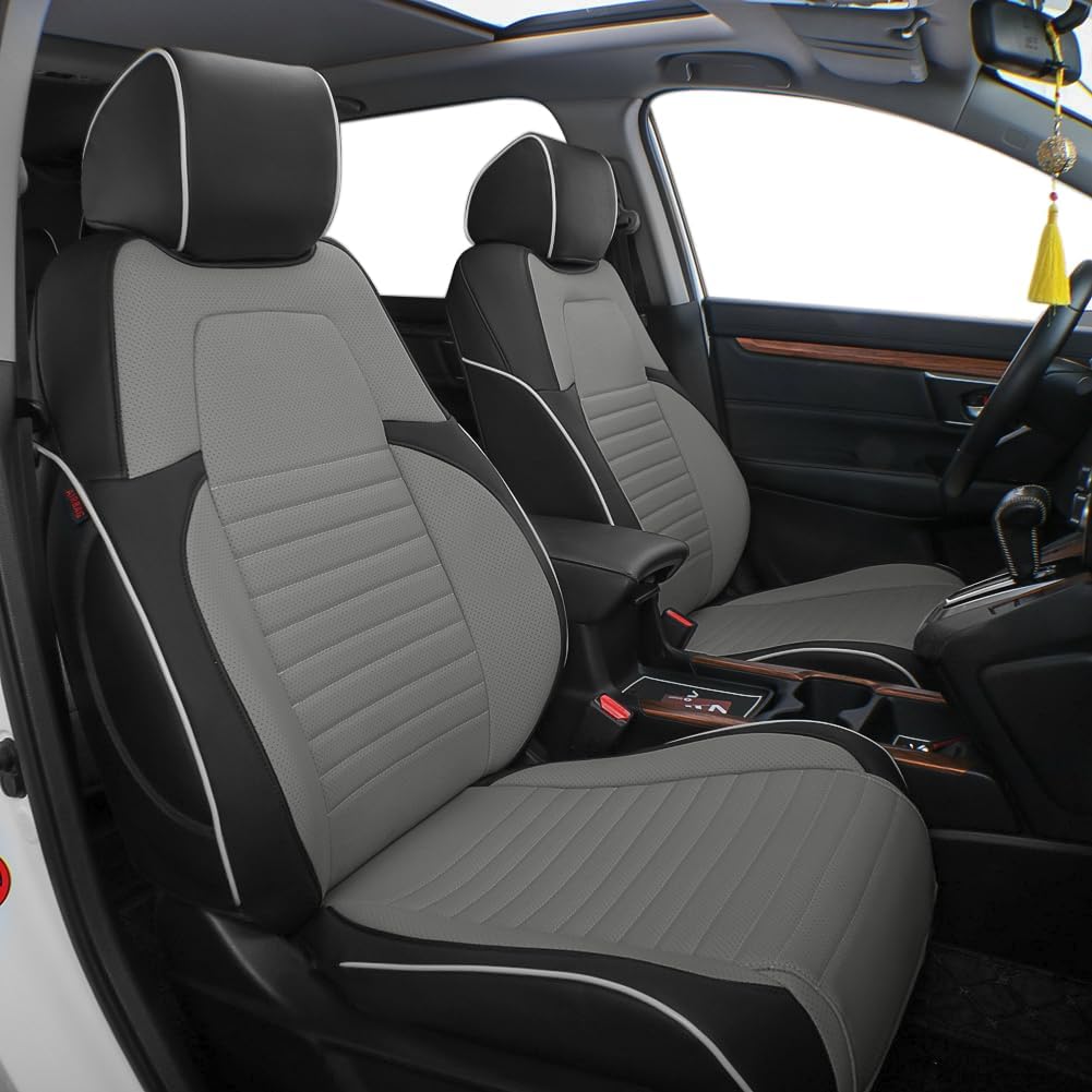 Custom Fit Full Set Car Seat Covers for Select Honda CRV 2017 -2022 - Leatherette (Beige)