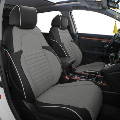 Custom Fit Full Set Car Seat Covers for Select Honda CRV 2017 -2022 - Leatherette (Beige)