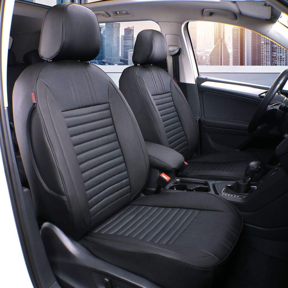Custom Fit Full Set Car Seat Covers for Select Nissan Pathfinder Platinum 2013-2021 (Front Row W/Display Screen)