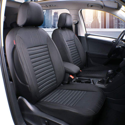 Custom Fit Full Set Car Seat Covers for Select Nissan Pathfinder Platinum 2013-2021 (Front Row W/Display Screen)