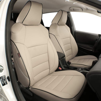 Custom Fit Acadia Car Seat Covers for Select GMC Acadia 2017-2024,Second Row Captain Chair - Leatherette (Beige)
