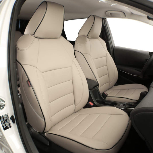 Custom Honda Fit Seat Covers for Select Honda Fit 2009-2014 - Leather (Beige)