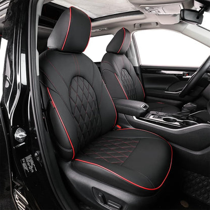 Custom Fit Car Seat Covers for Select GMC Yukon SLE,SLT,AT4 2015-2023 - Leatherette (Beige)