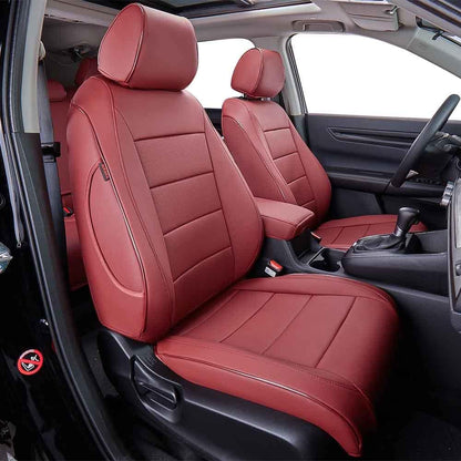 Custom Fit Full Set Car Seat Covers for Select Honda CRV 2017 -2022 - Leatherette (Beige)