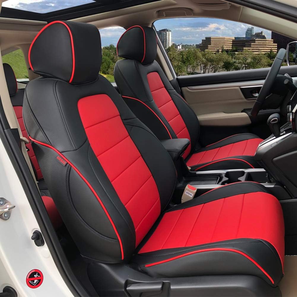 Custom Fit Full Set Car Seat Covers for Select Honda CRV 2017 -2022 - Leatherette (Beige)