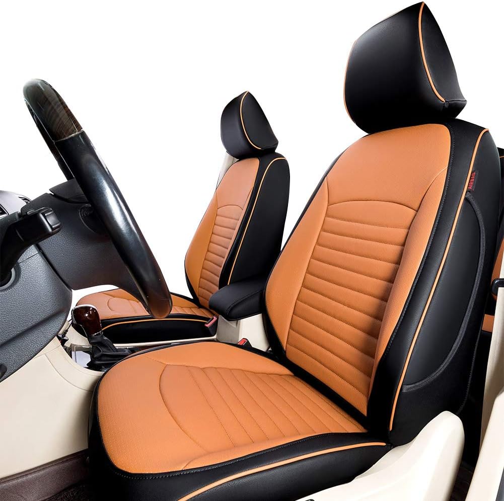 Custom Fit Rogue Car Seat Covers for Select Nissan Rogue Regular (Not for Sport) 2021 -2025- Leatherette (Black)
