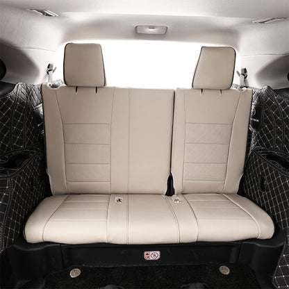 Custom Fit Car Seat Covers for Select GMC Yukon SLE,SLT,AT4 2015-2023 - Leatherette (Beige)
