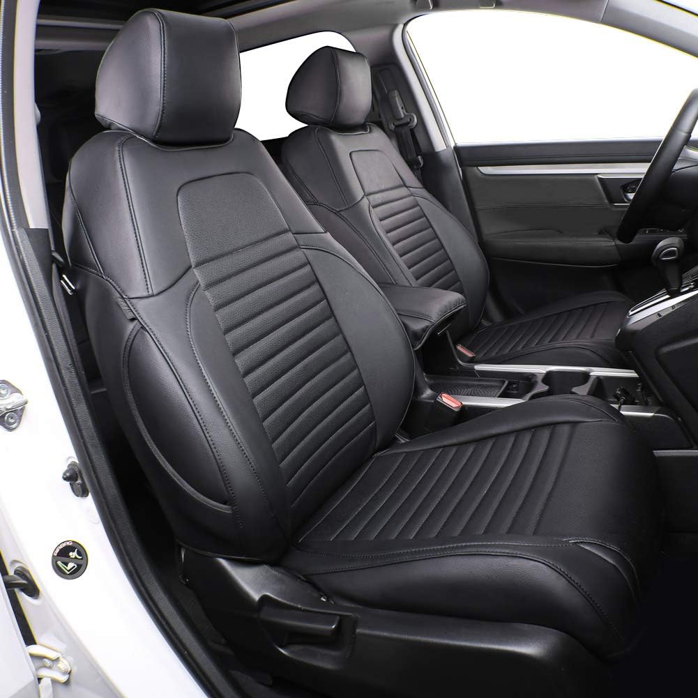 Custom Fit Full Set Car Seat Covers for Select Honda CRV 2017 -2022 - Leatherette (Beige)