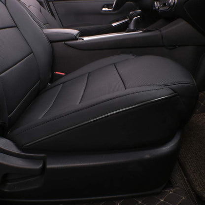 Custom Fit Altima Car Seat Covers for Select Nissan Altima SV,S,SR 2013-2018 SL (Rear Row with Non Removable Headrest) -Full Set, Leather (Black)