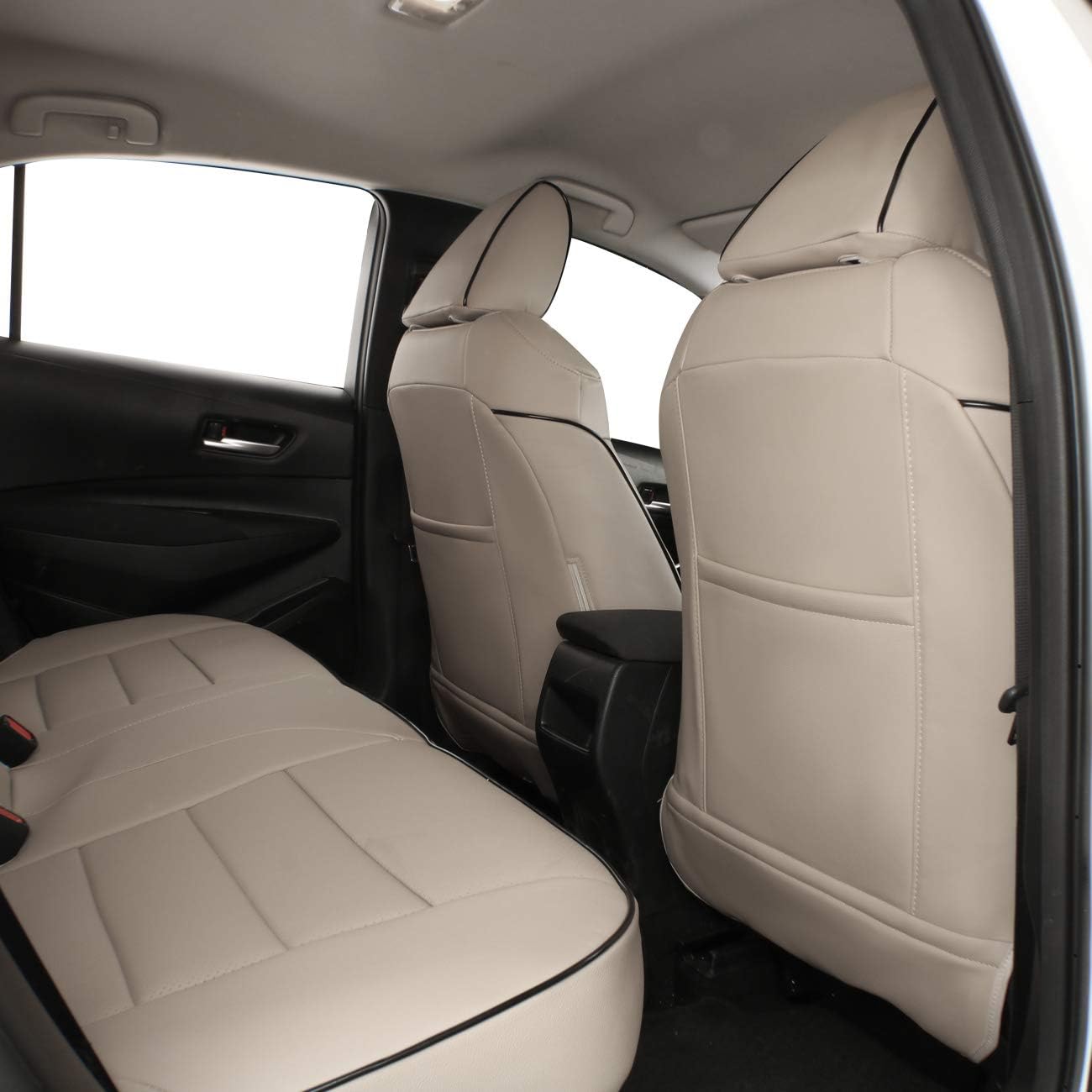 Custom Fit Acadia Car Seat Covers for Select GMC Acadia 2017-2024,Second Row Captain Chair - Leatherette (Beige)