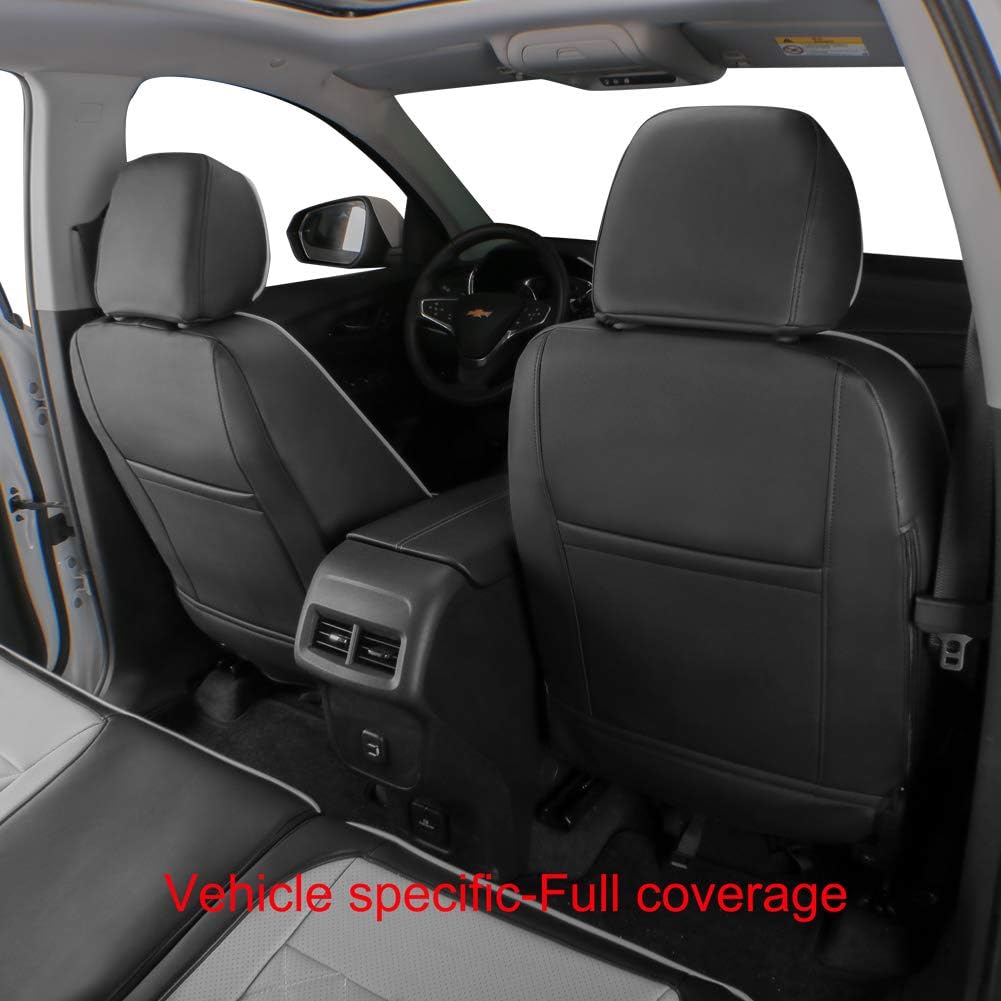 Custom Fit Full Set Car Seat Covers for Select Nissan Pathfinder Platinum 2013-2021 (Front Row W/Display Screen)