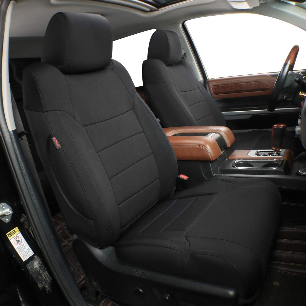 Custom Fit Acadia Car Seat Covers for Select GMC Acadia 2017-2024,Second Row Captain Chair - Leatherette (Beige)