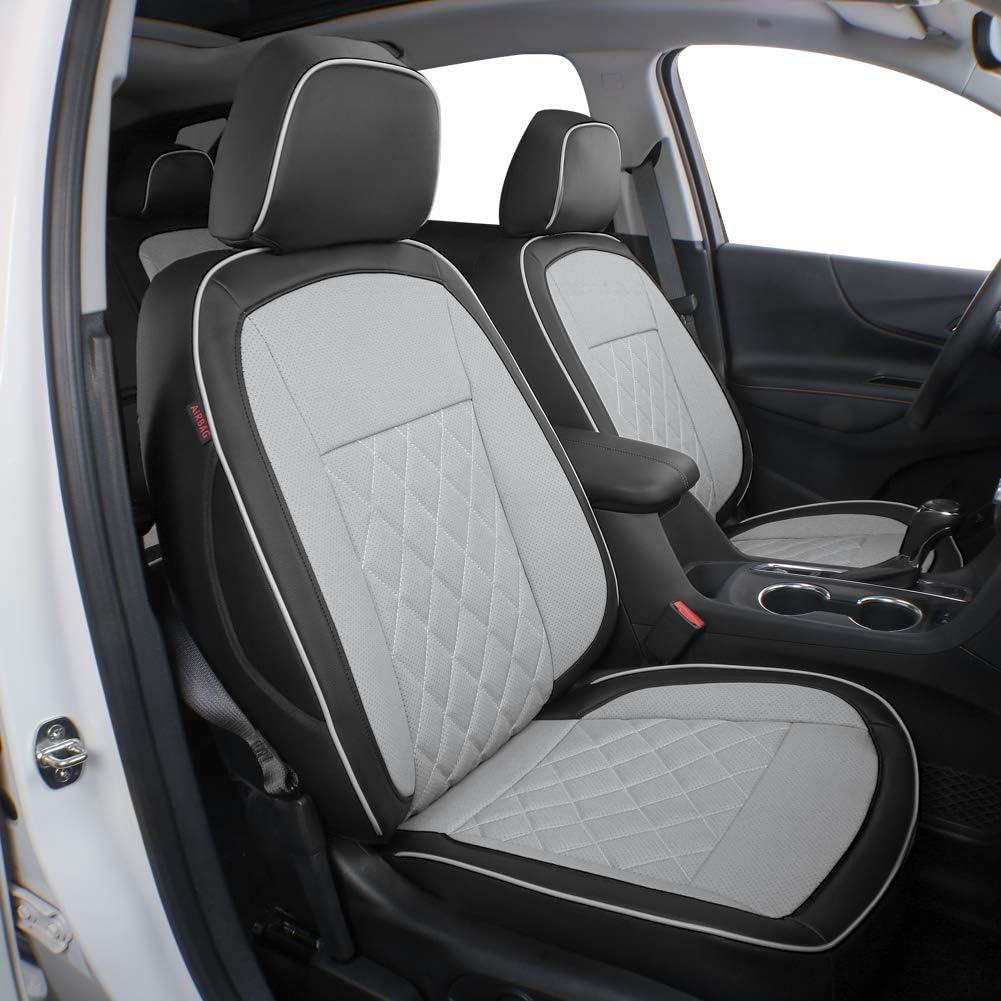 Custom Fit Full Set Car Seat Covers for Select Nissan Pathfinder Platinum 2013-2021 (Front Row W/Display Screen)