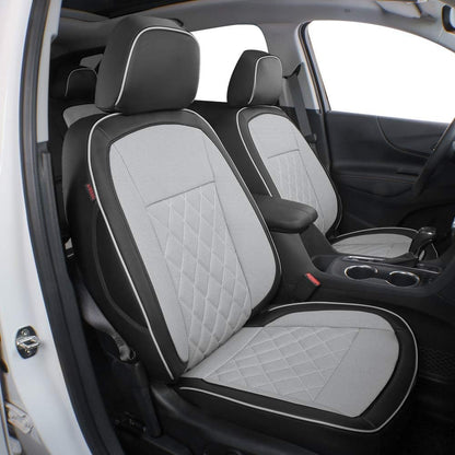 Custom Fit Full Set Car Seat Covers for Select Nissan Pathfinder Platinum 2013-2021 (Front Row W/Display Screen)