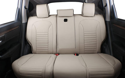 Custom Fit Full Set Car Seat Covers for Select Honda CRV 2017 -2022 - Leatherette (Beige)