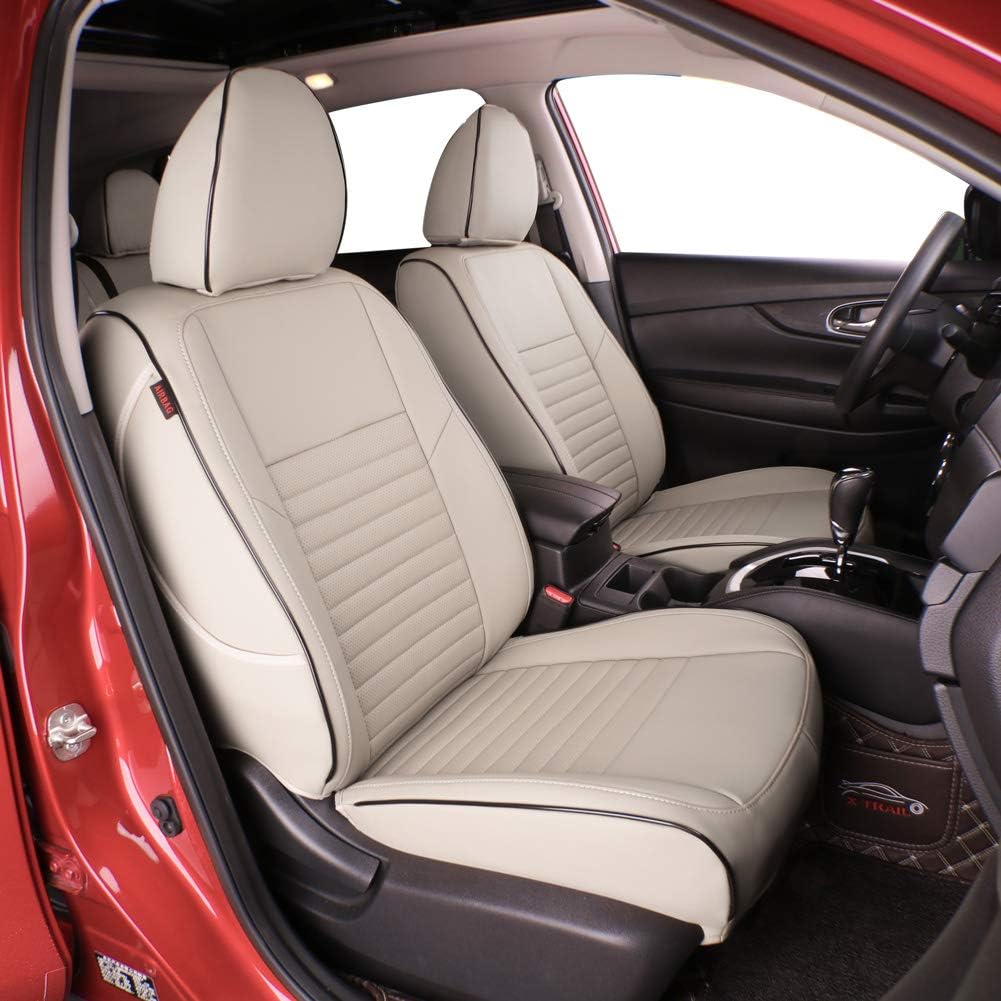 Custom Fit Rogue Car Seat Covers for Select Nissan Rogue Regular (Not for Sport) 2021 -2025- Leatherette (Black)