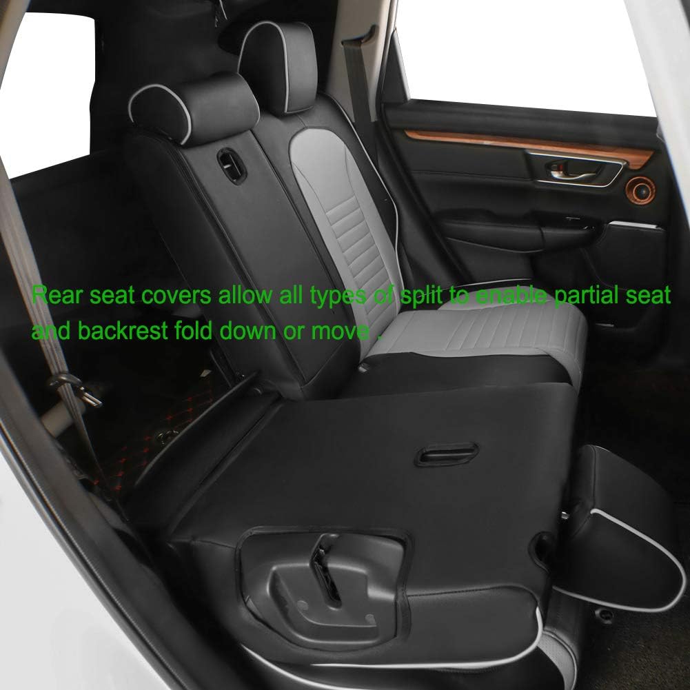Car Seat Covers for Select Honda Accord EX-L,Touring,Sport,EX,Hybrid 2018-2022(Rear Row 40/60 Split Backrest)