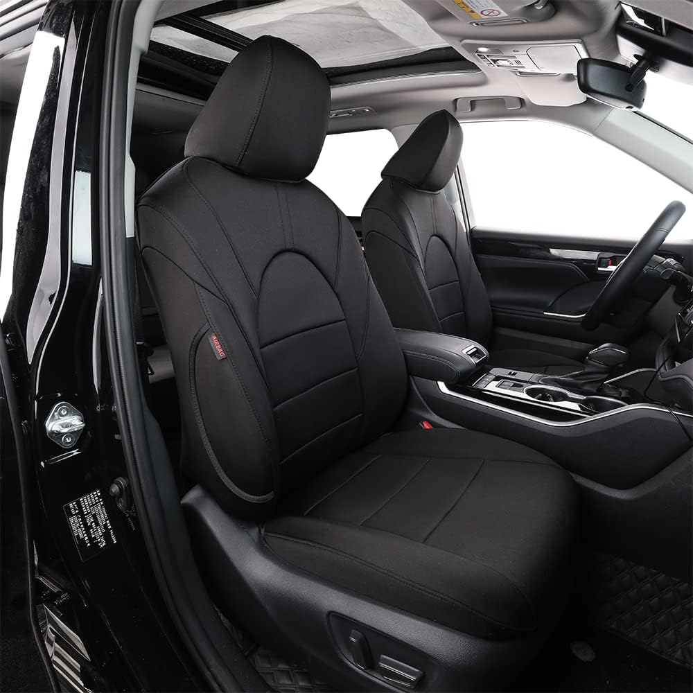 Custom Fit Car Seat Covers for Select GMC Yukon SLE,SLT,AT4 2015-2023 - Leatherette (Beige)