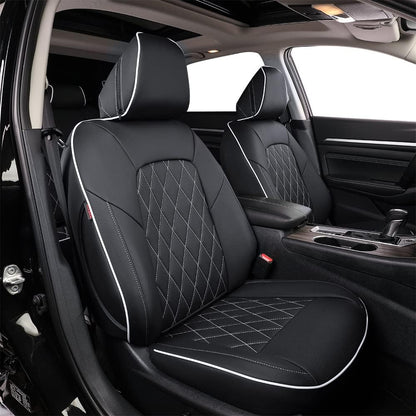 Custom Fit Altima Car Seat Covers for Select Nissan Altima SV,S,SR 2013-2018 SL (Rear Row with Non Removable Headrest) -Full Set, Leather (Black)