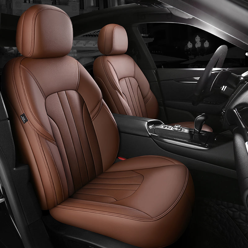 Custom Fit Full Set Car Seat Covers for Select Honda CRV 2017 -2022 - Leatherette (Beige)
