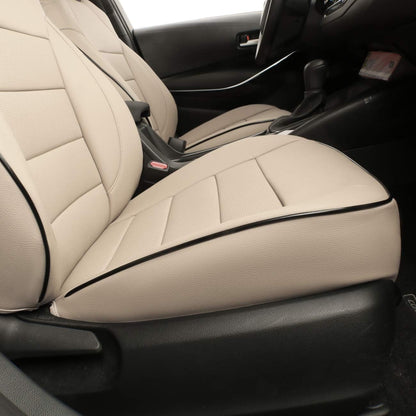 Custom Fit Acadia Car Seat Covers for Select GMC Acadia 2017-2024,Second Row Captain Chair - Leatherette (Beige)