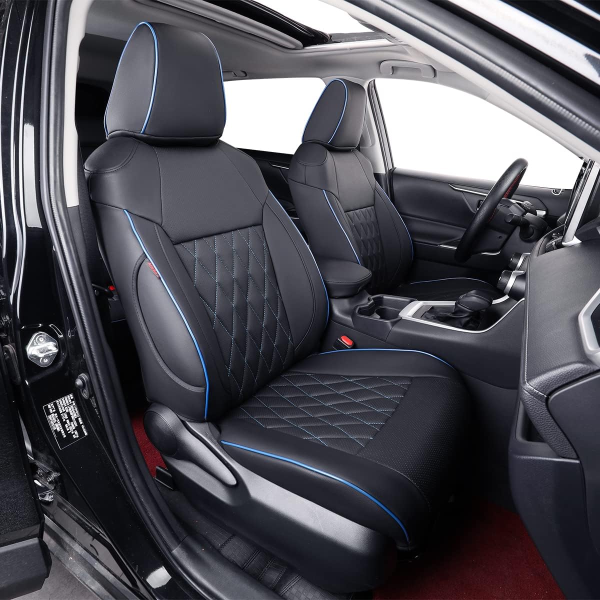 Custom Fit Altima Car Seat Covers for Select Nissan Altima SV,S,SR 2013-2018 SL (Rear Row with Non Removable Headrest) -Full Set, Leather (Black)