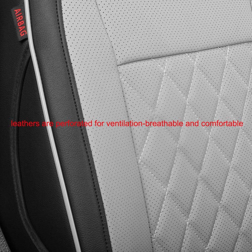 Custom Fit Full Set Car Seat Covers for Select Nissan Pathfinder Platinum 2013-2021 (Front Row W/Display Screen)