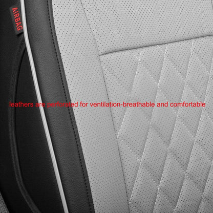 Custom Fit Full Set Car Seat Covers for Select Nissan Pathfinder Platinum 2013-2021 (Front Row W/Display Screen)