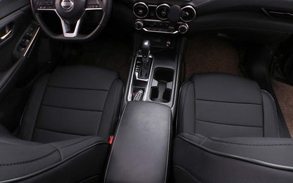Custom Fit Altima Car Seat Covers for Select Nissan Altima SV,S,SR 2013-2018 SL (Rear Row with Non Removable Headrest) -Full Set, Leather (Black)